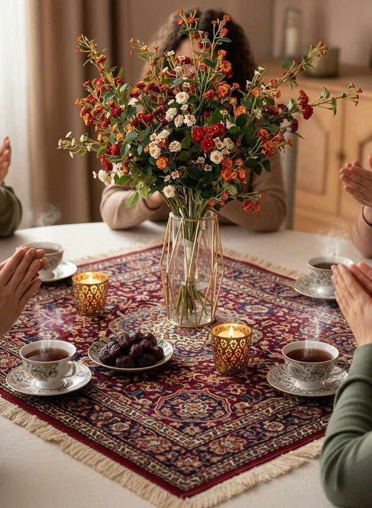 6-Pack Mixed Color Artificial Roses , Realistic Touch Faux Flowers for Weddings, Ramadan, Birthdays, Anniversaries & Home Decor - Vibrant Orange, Red, White & Yellow Blooms - Image 1